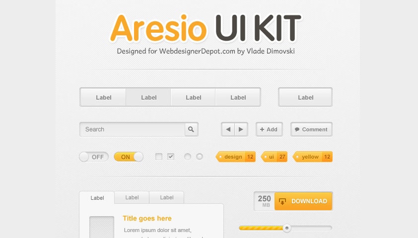 Free download: Aresio Web UI Kit