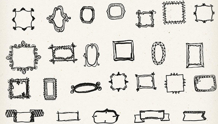 Free Download: Flowing borders & ribbons
