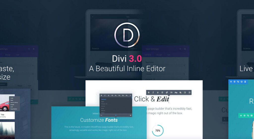 Divi 3.0 introduces a new editing experience