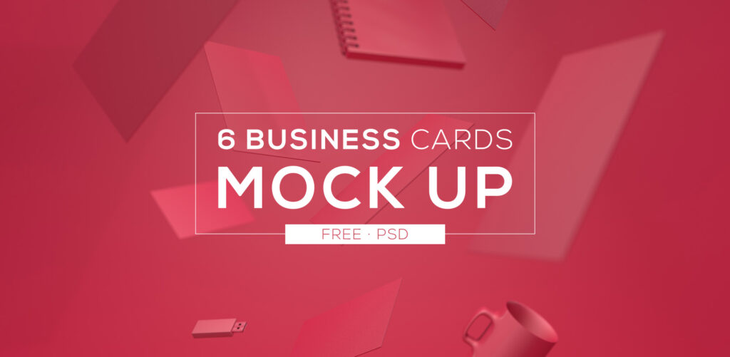 Free Download: 6 Business Cards Mock Up