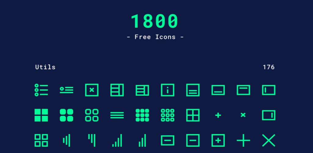 Free Download: 1800 Minimal Icons