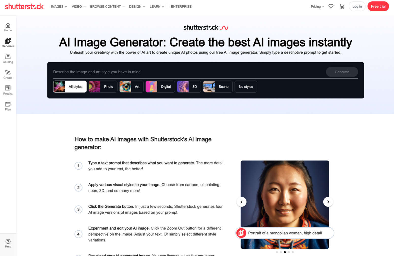 5 Best AI Text To Image Generators shutterstock