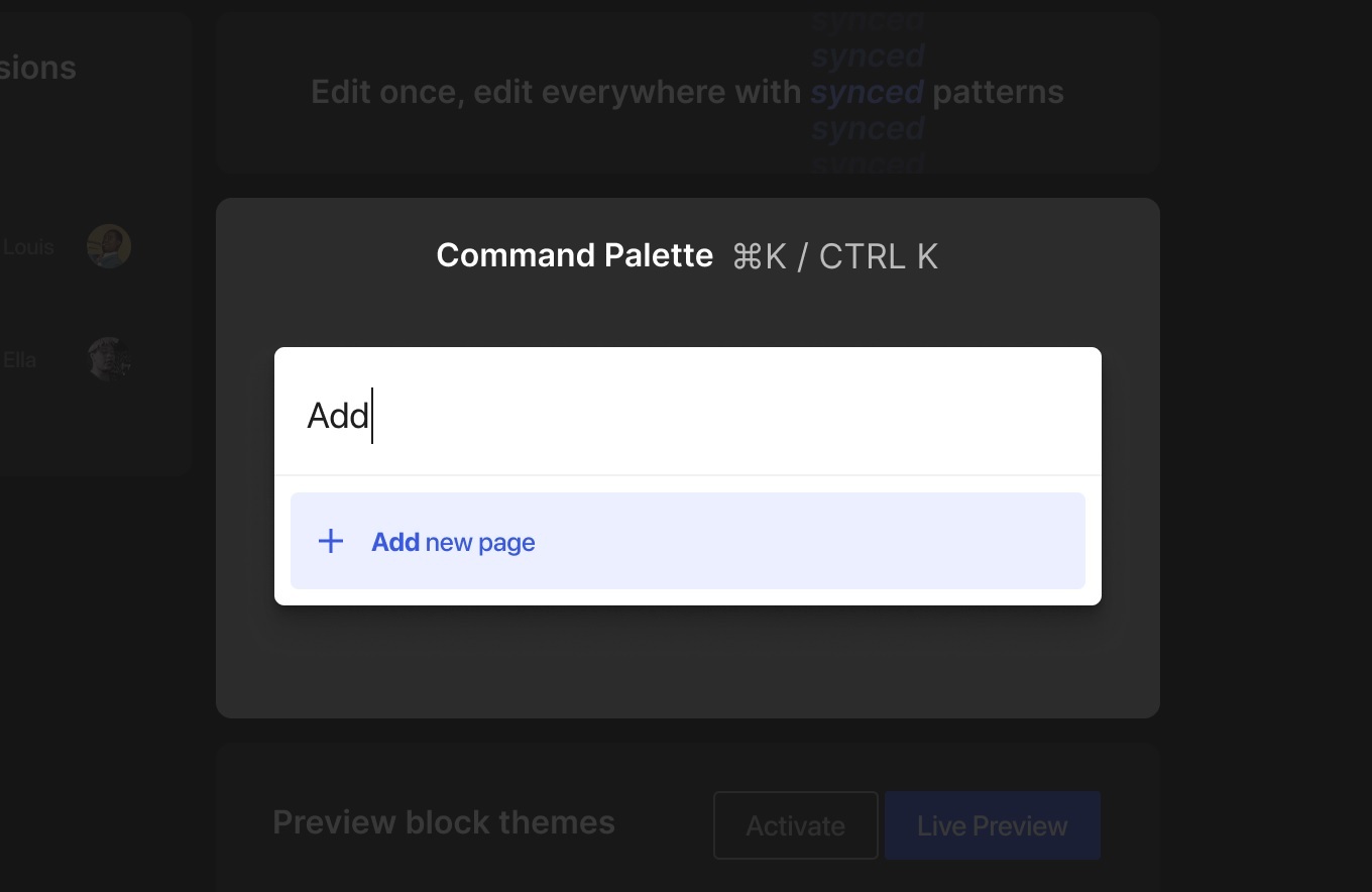 WordPress Releases Version 6.3 “Lionel” command palette