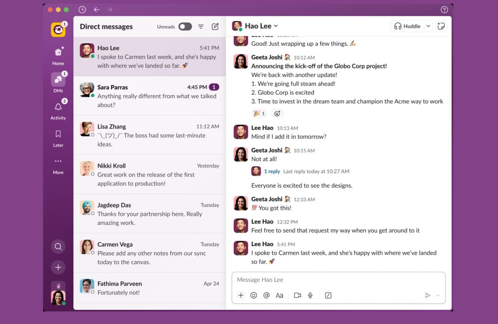 Slack Unveils Massive Interface Revamp Direct messages