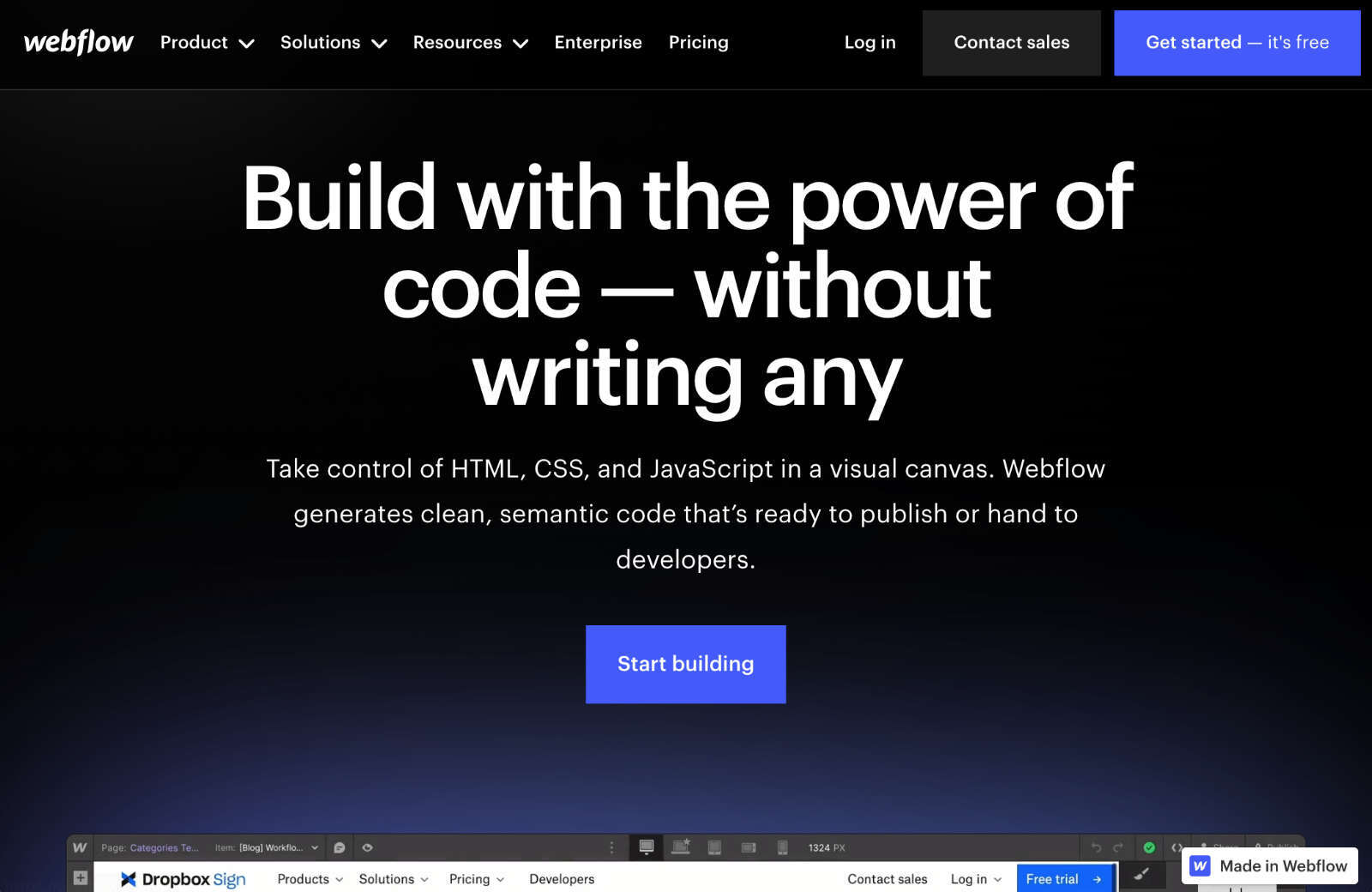 11 Free Website Builders to Try in 2023 04 webflow