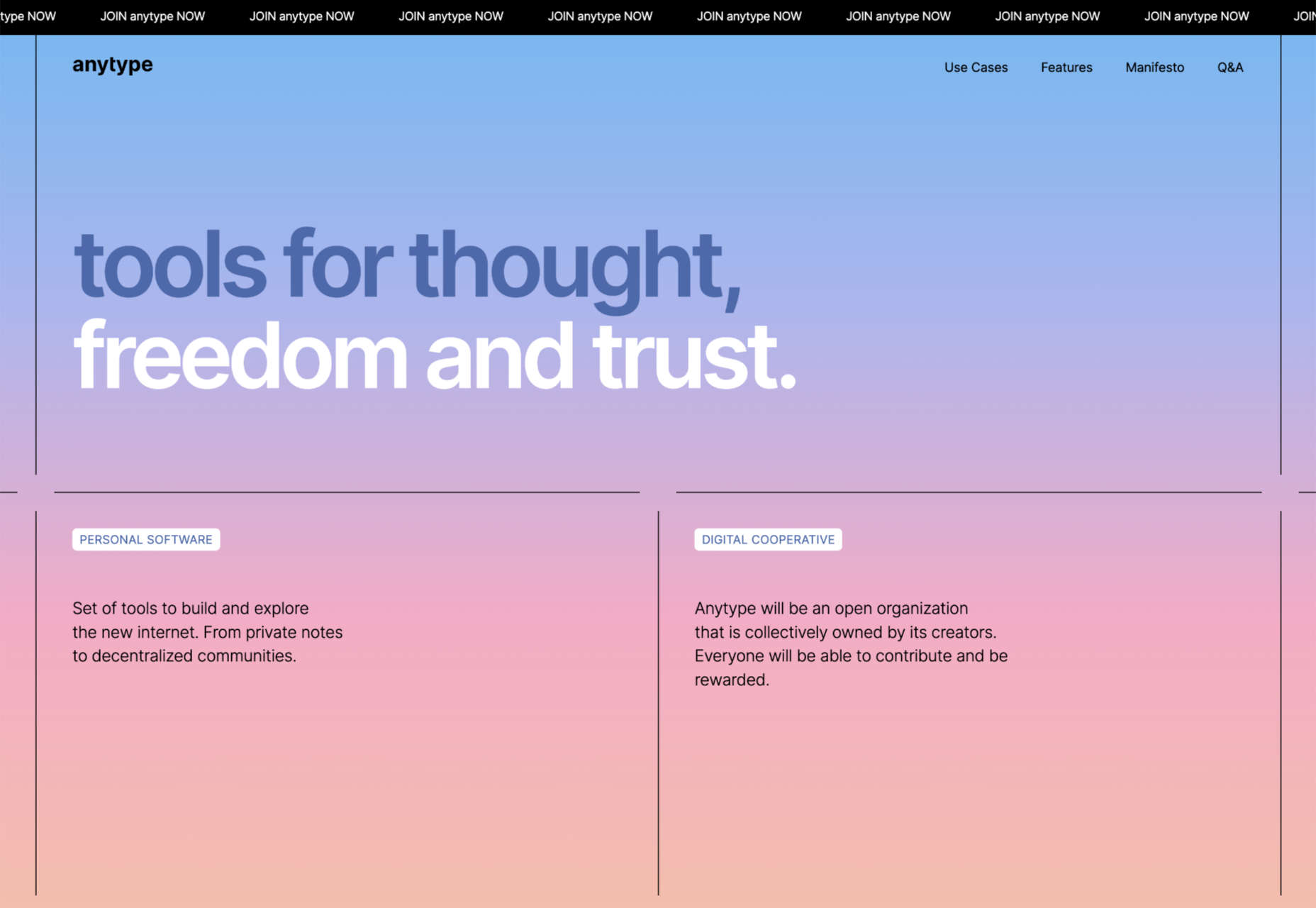 20 Best New Websites, November 2022 05 anytype