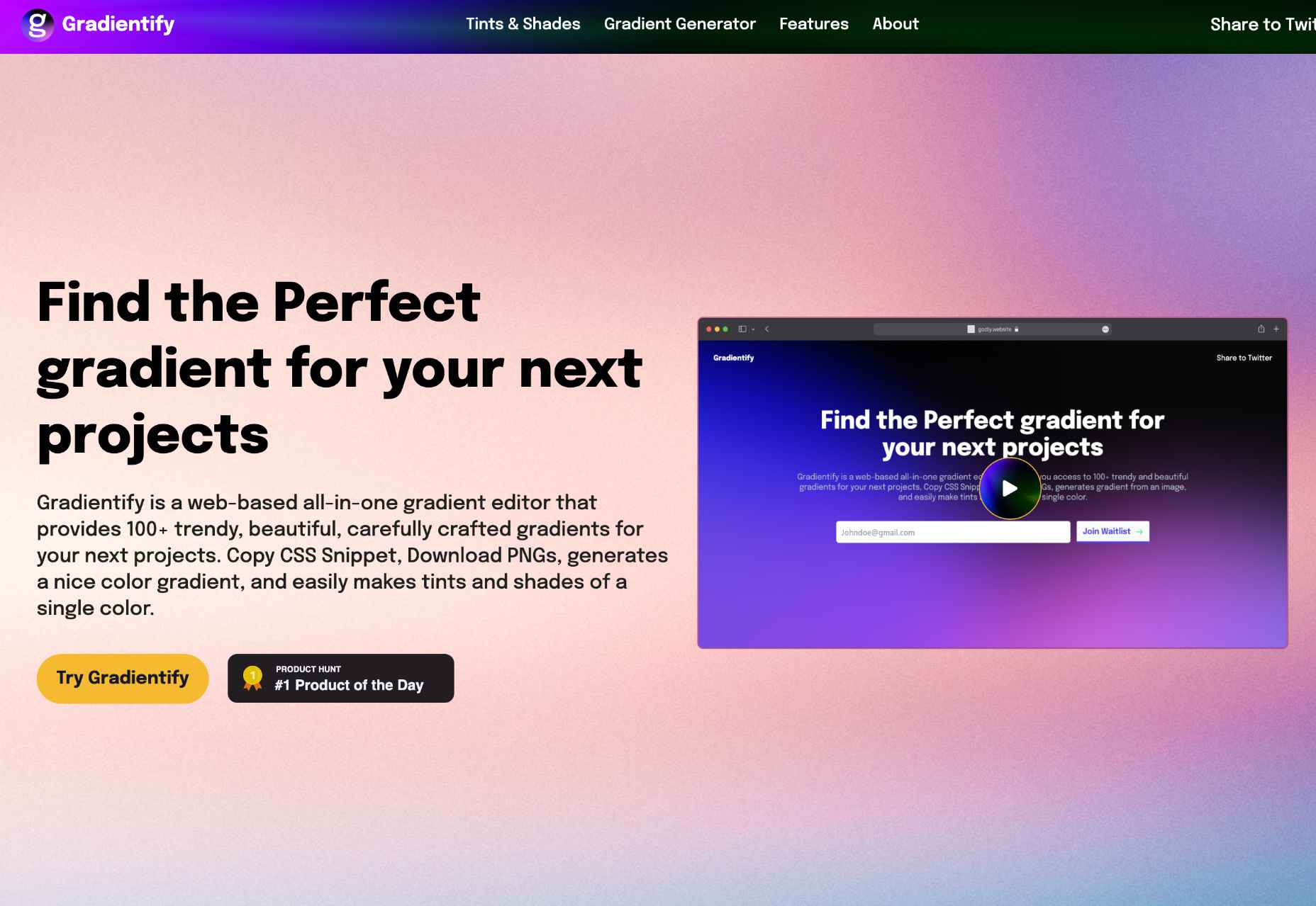 Exciting New Tools for Designers, September 2022 gradientify
