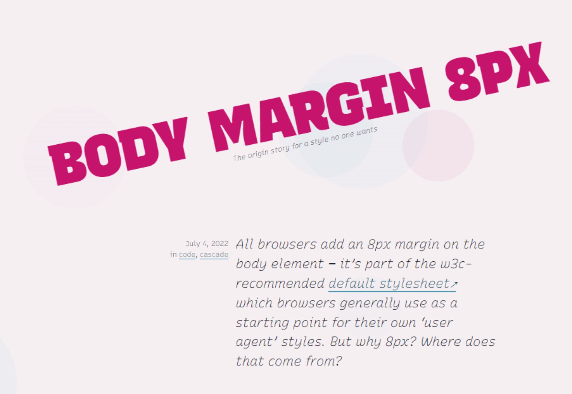 Popular Design News of the Week: July 11, 2022 - July 17, 2022 body margin 8px