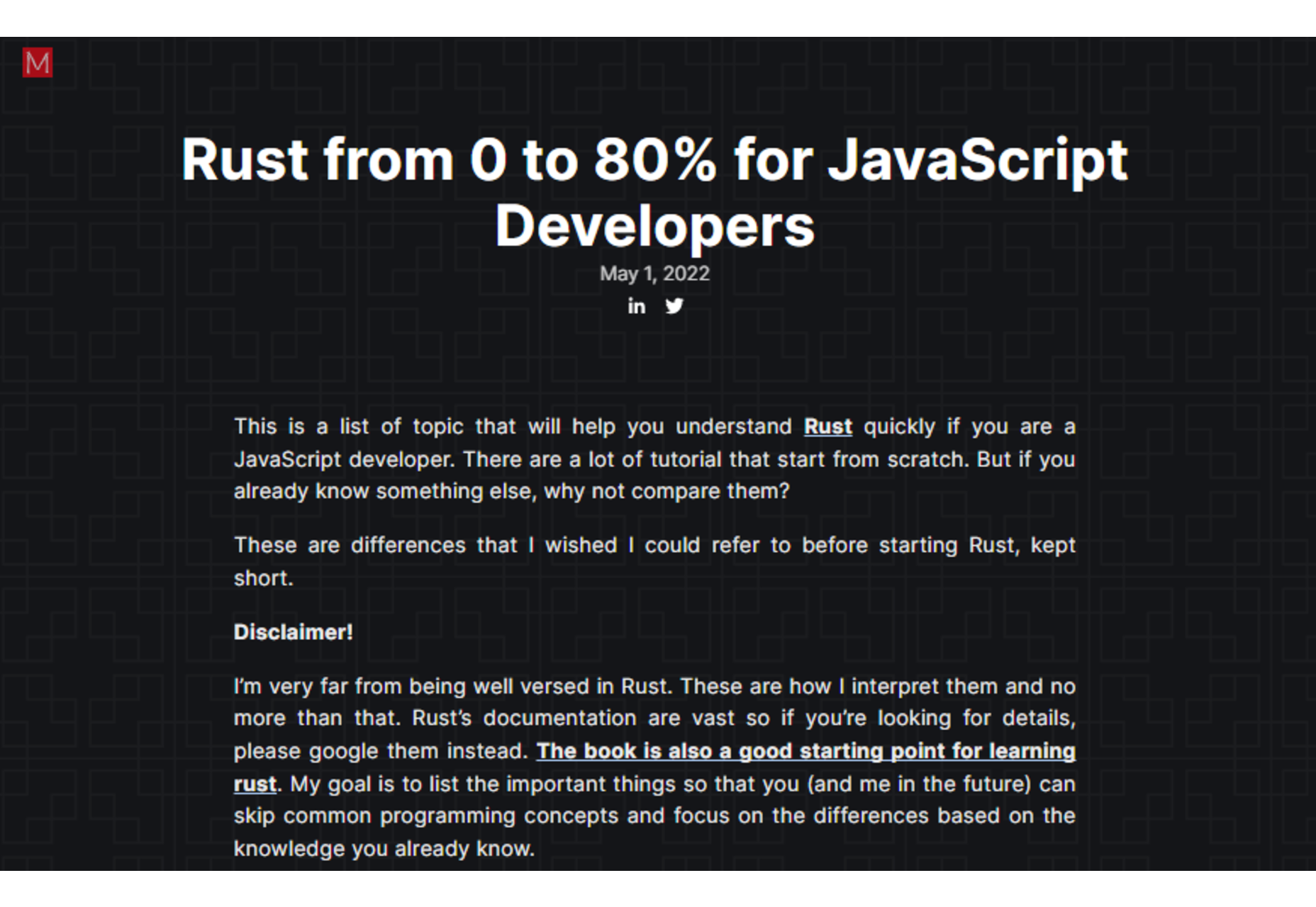 Popular Design News of the Week: May 2, 2022 - May 8, 2022 rust for javascript developers