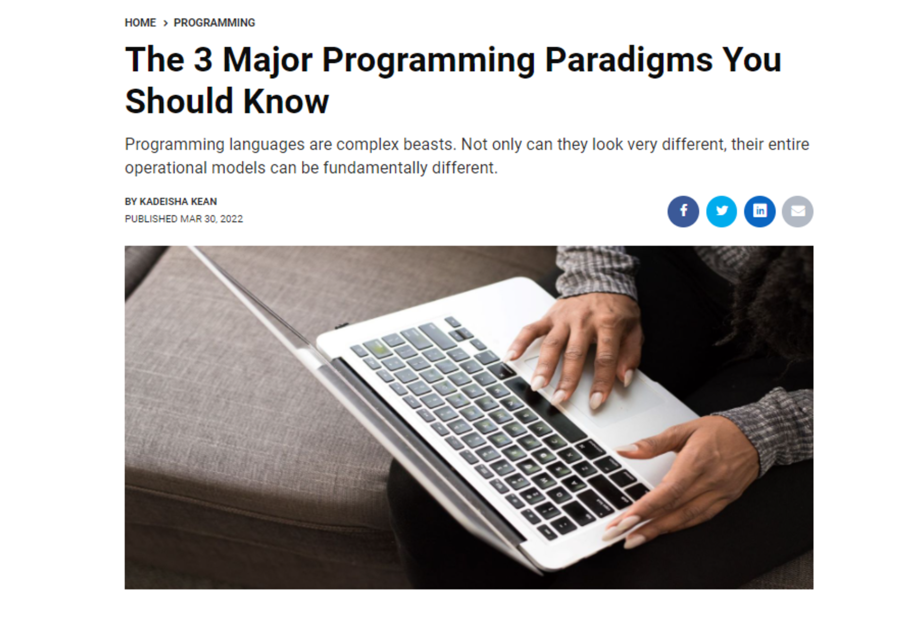 Popular Design News of the Week: April 4, 2022 - April 10, 2022 major programming paradigm