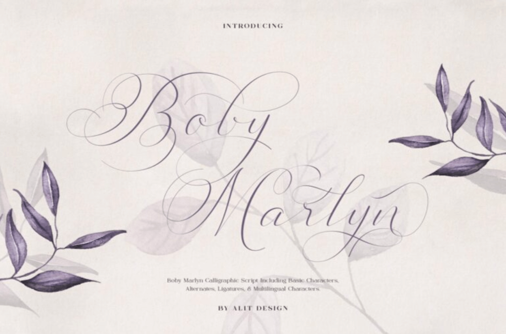 15 Best New Fonts, March 2022 Boby Marlyn Script - one of the best fonts for March 2022