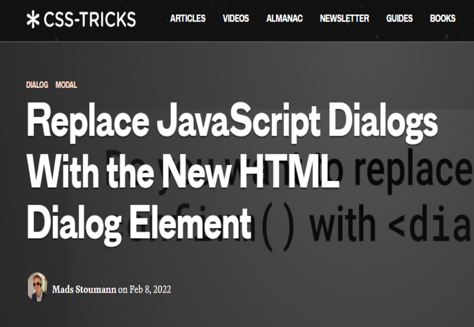 Popular Design News of the Week: February 7, 2022 - February 13, 2022 replace javascript dialog