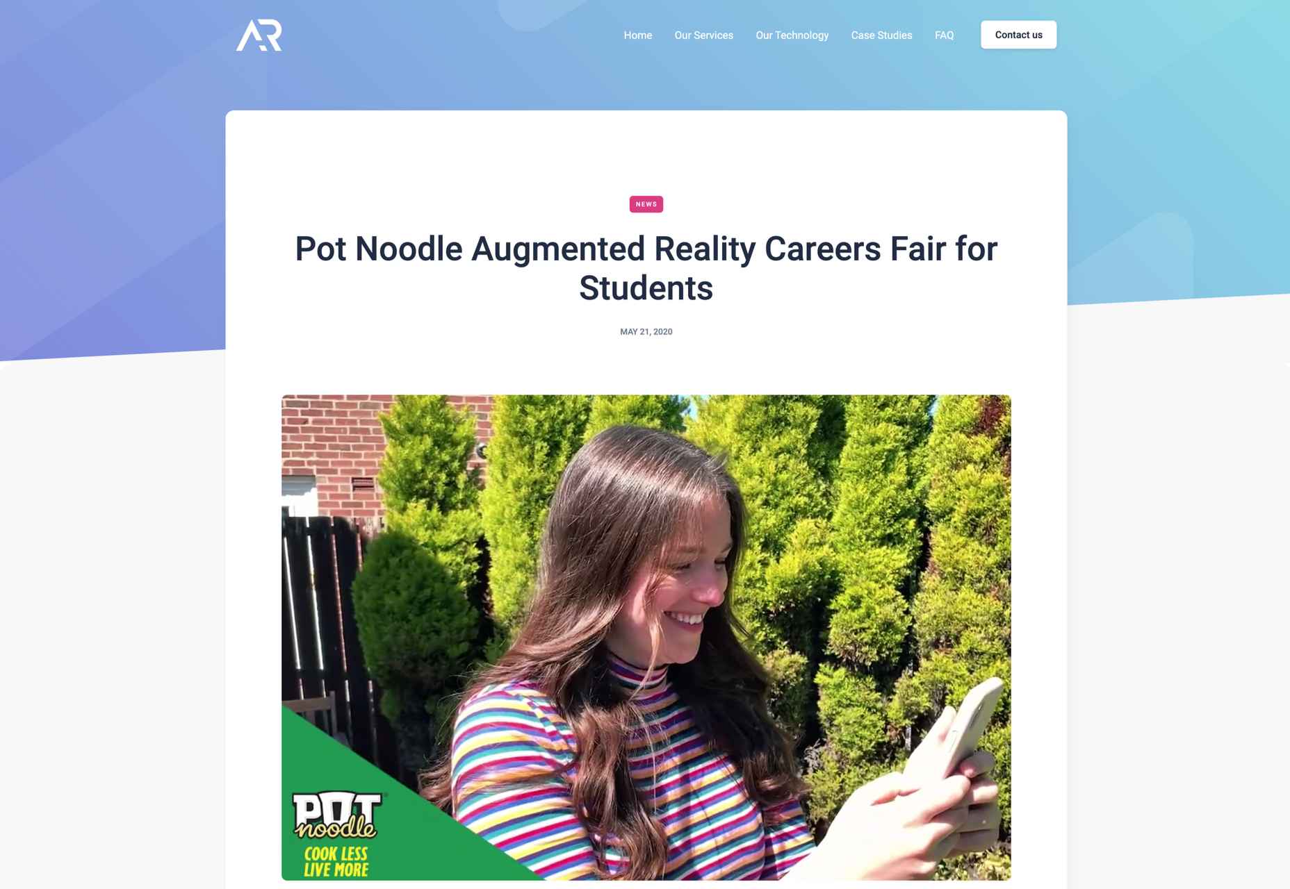 How to Use AR in Brand Experiences pot noodle