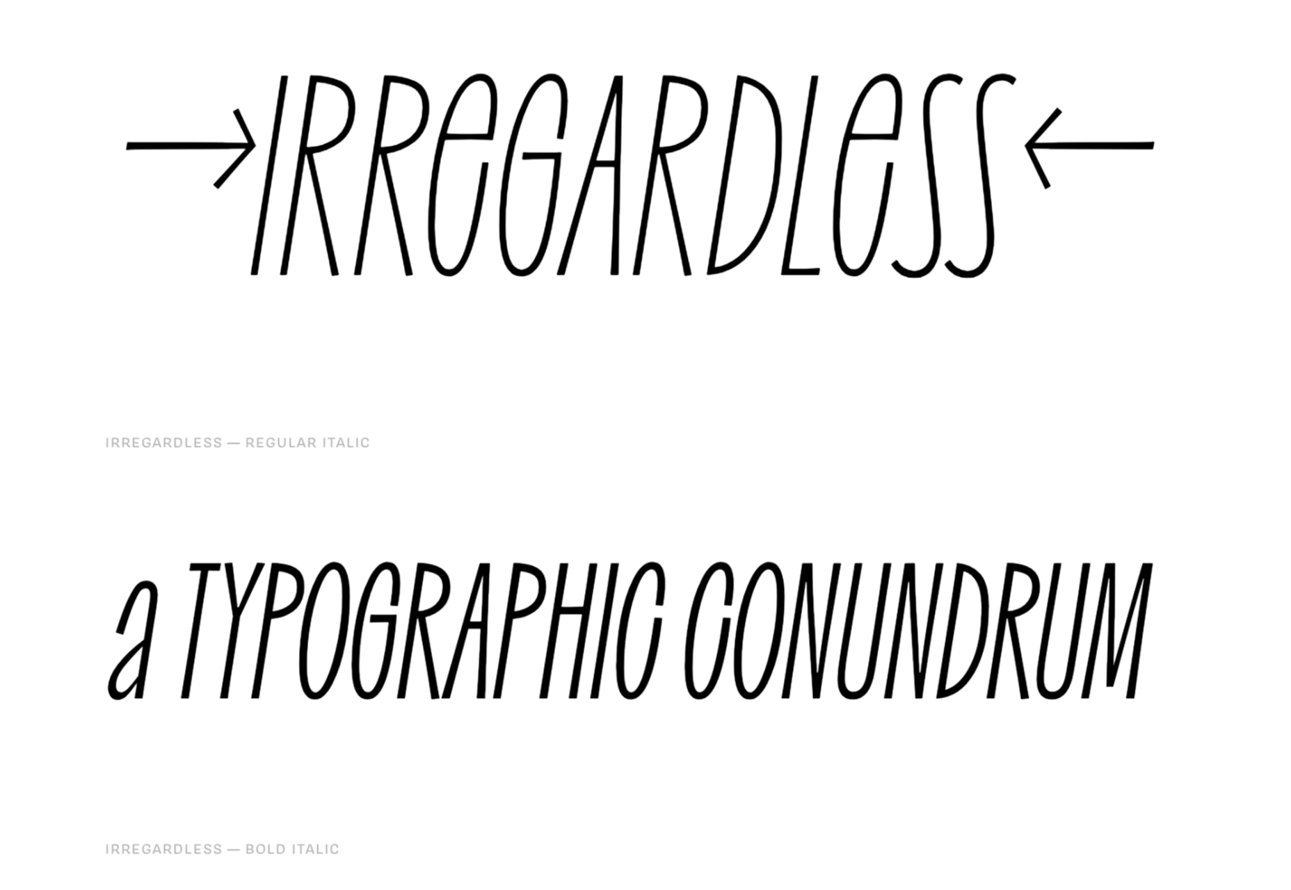 20 Best New Fonts, June 2021 08 irregardless