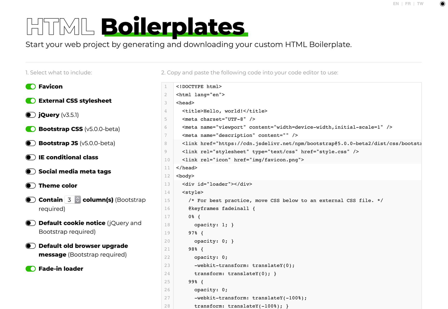 27 Exciting New Tools For Designers, March 2021 boilerplates