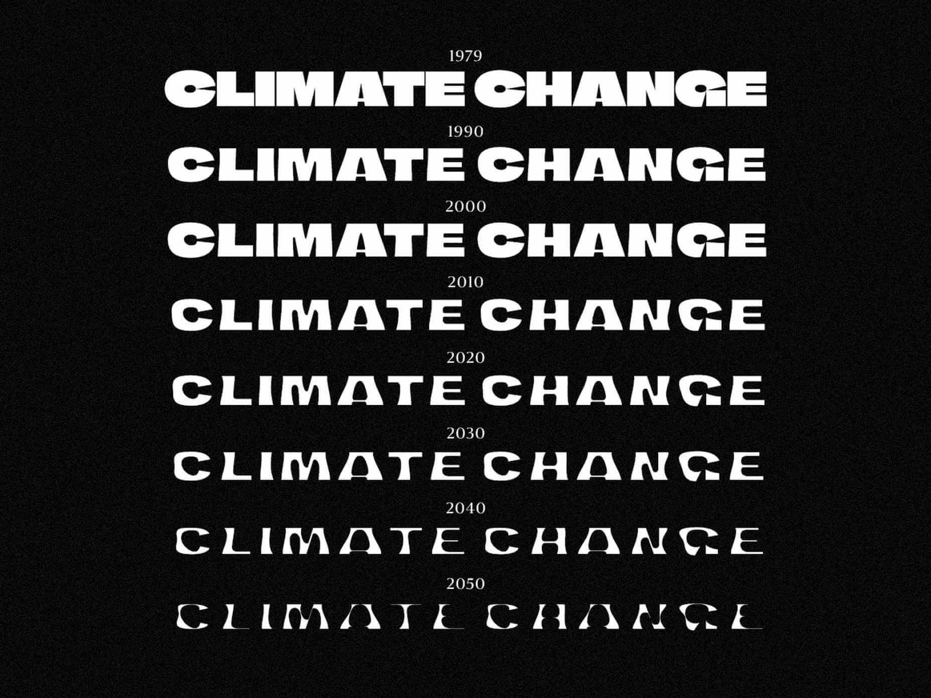 Variable Font Reveals The Full Horror of The Climate Crisis climatecrisis 01