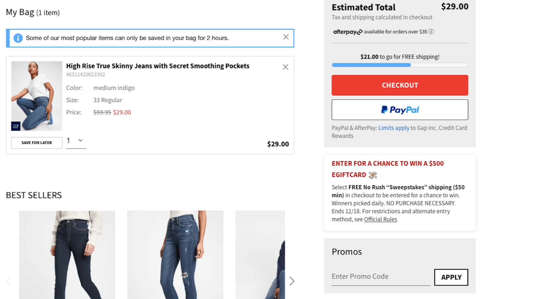 What’s New in Ecommerce, January 2021 Gap's reward for customers that choose no-rush shipping