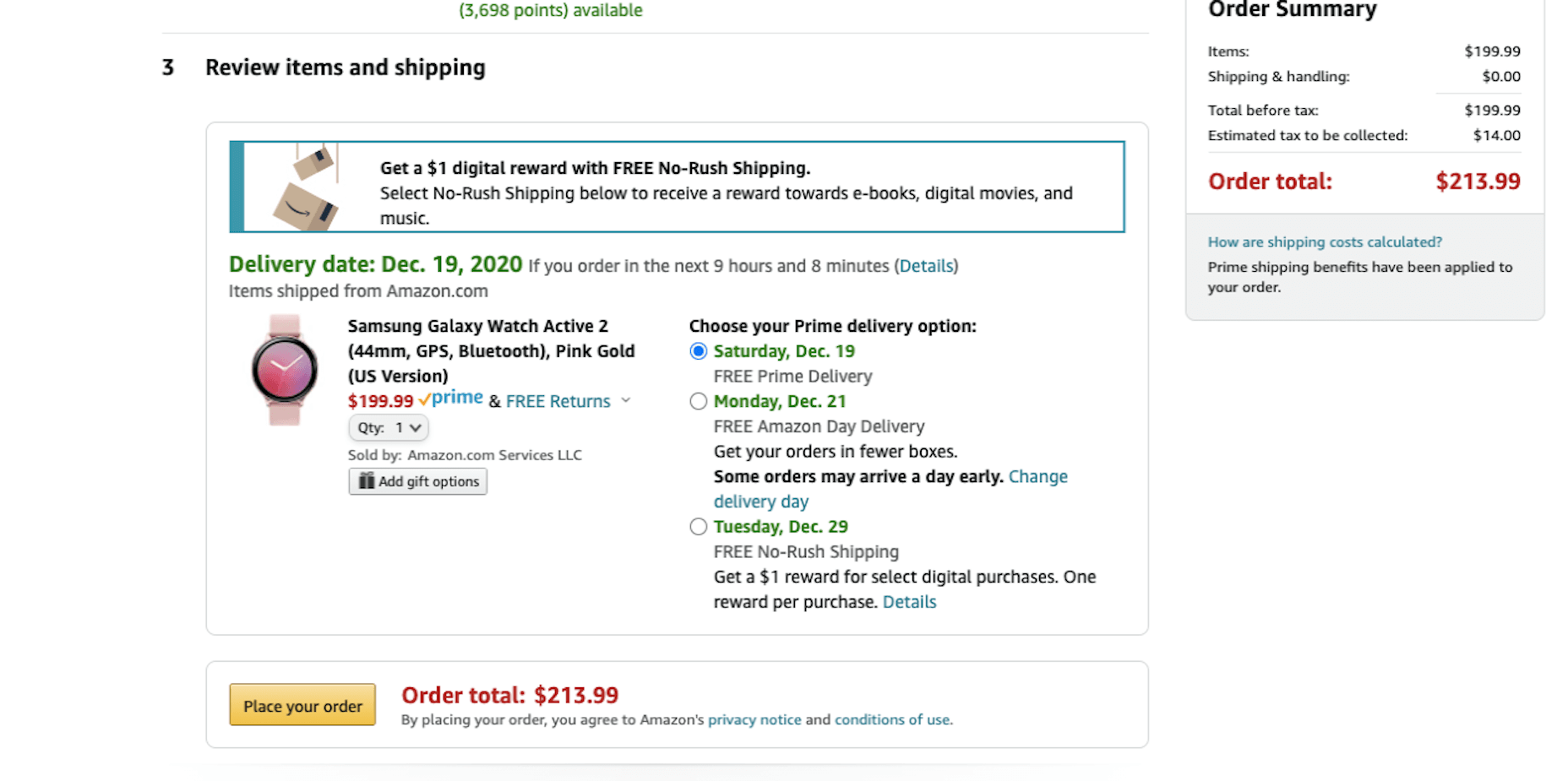 What’s New in Ecommerce, January 2021 Amazon offers a reward at checkout for customers that select no-rush shipping