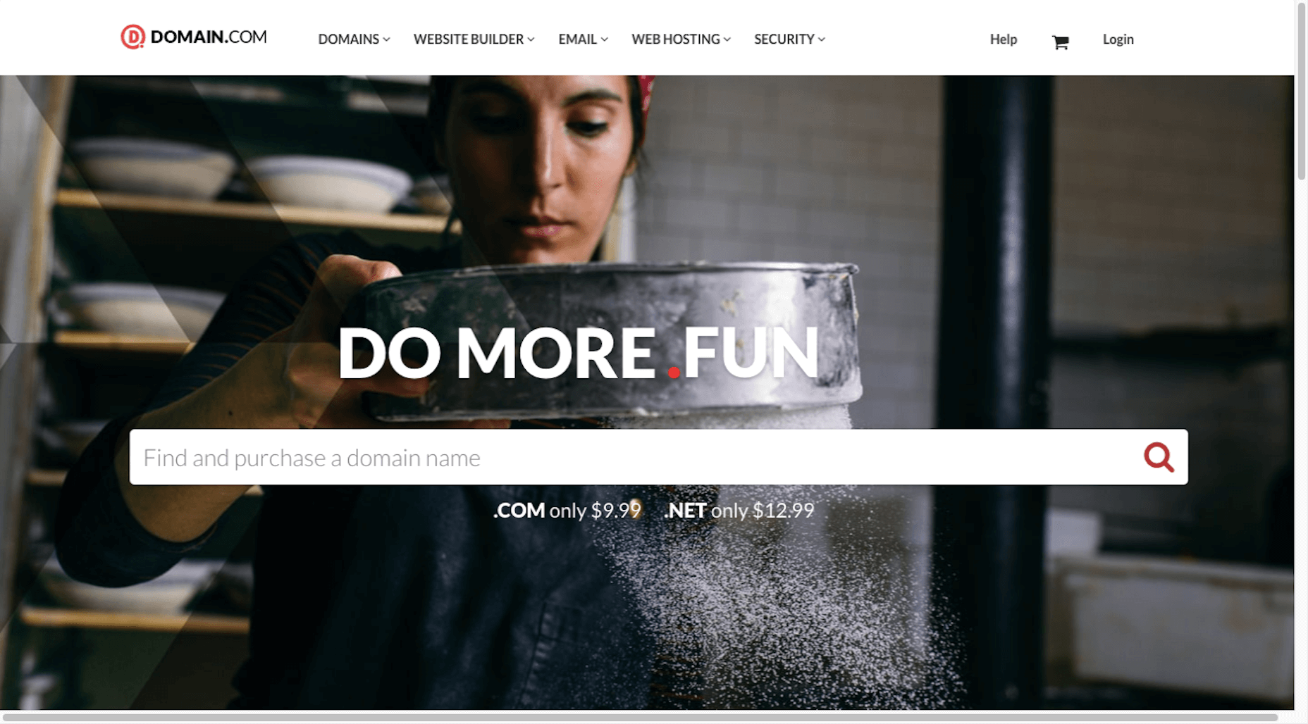 Branding 101: How to Get Your Design Business Online The homepage for Domain.com, a place to register your new business's domain name