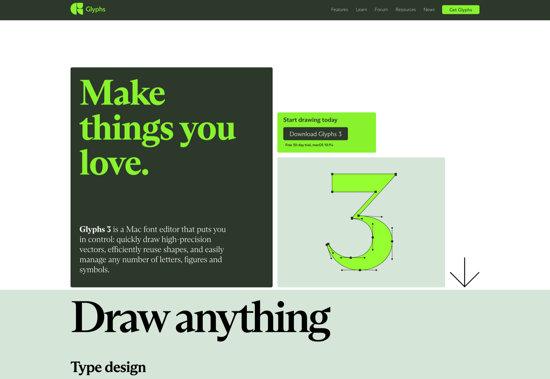 20 Freshest Web Designs, November 2020 10 glyphs