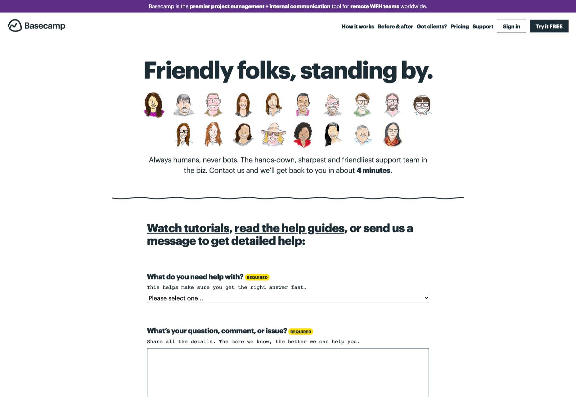 How to Design a Contact Page that Drives Engagement basecamp