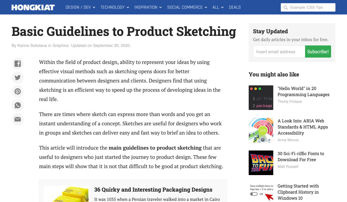 Popular Design News of the Week: September 28, 2020 – October 4, 2020 sketching