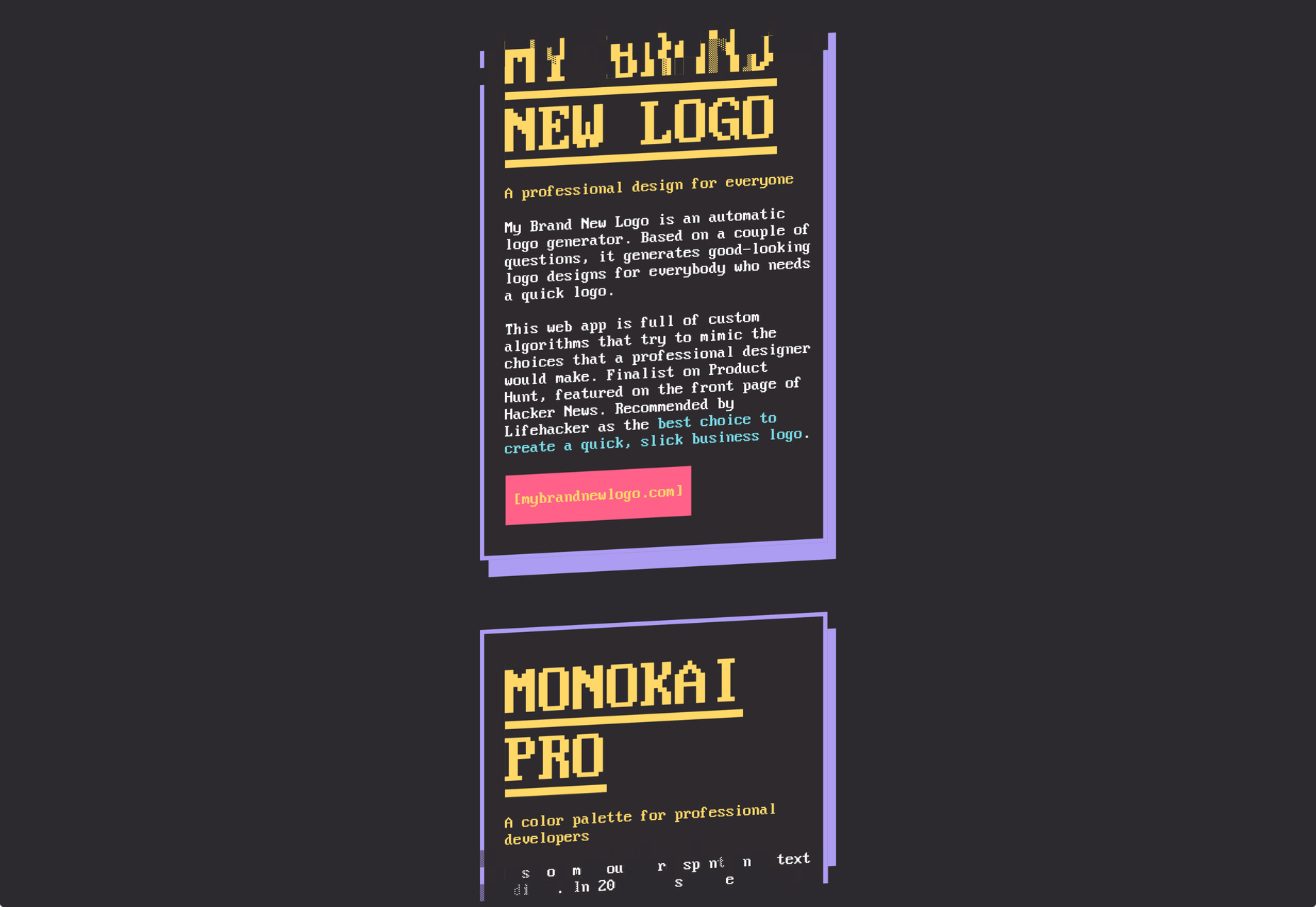 20 Unmissable Websites, July 2020 03 monokai