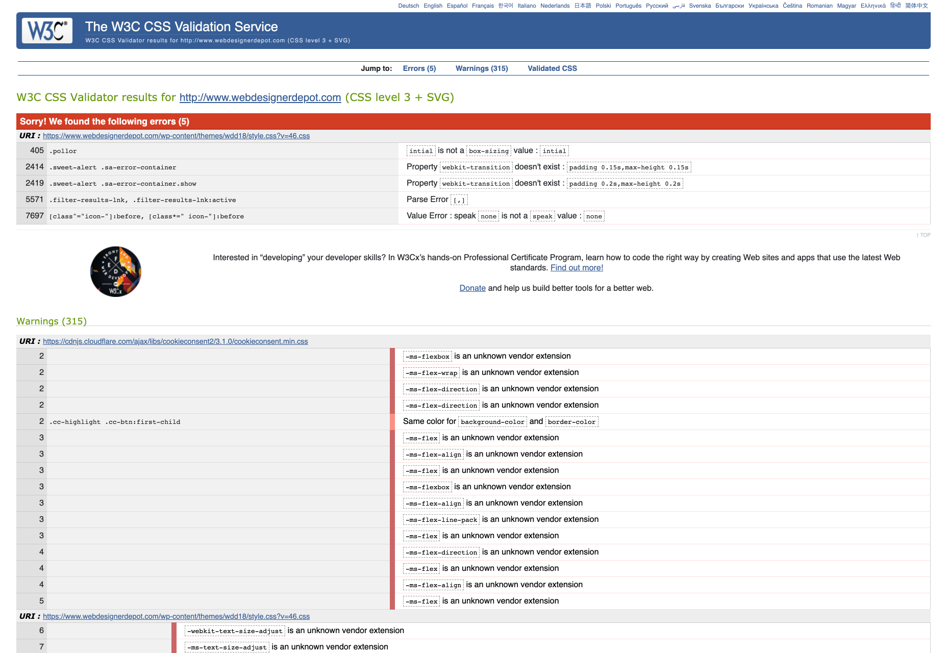 10 Tools I Can’t Design Without css-validator