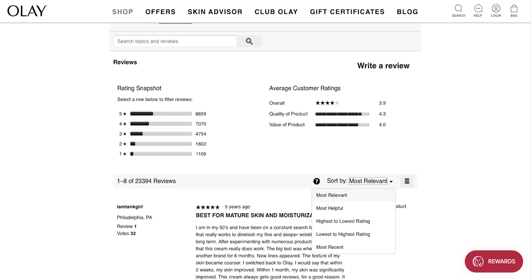 Building Brand Trust with Transparency: What Web Designers Can Do Olay - Customer Reviews