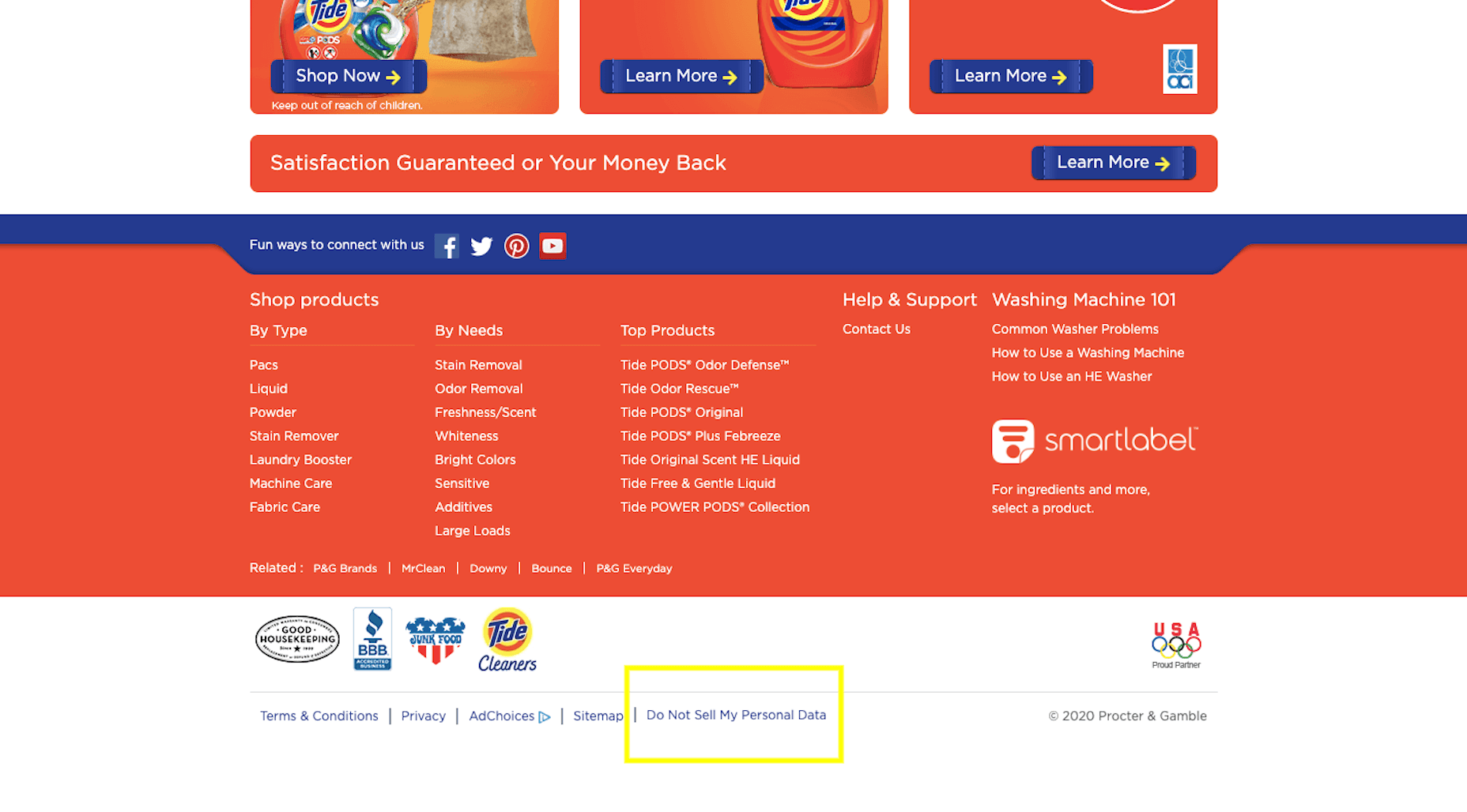 Building Brand Trust with Transparency: What Web Designers Can Do Tide - Data Statement