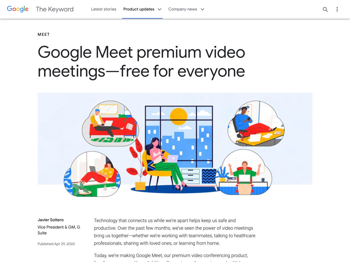 Popular design news of the week: April 27, 2020 - May 3, 2020 googlemeet