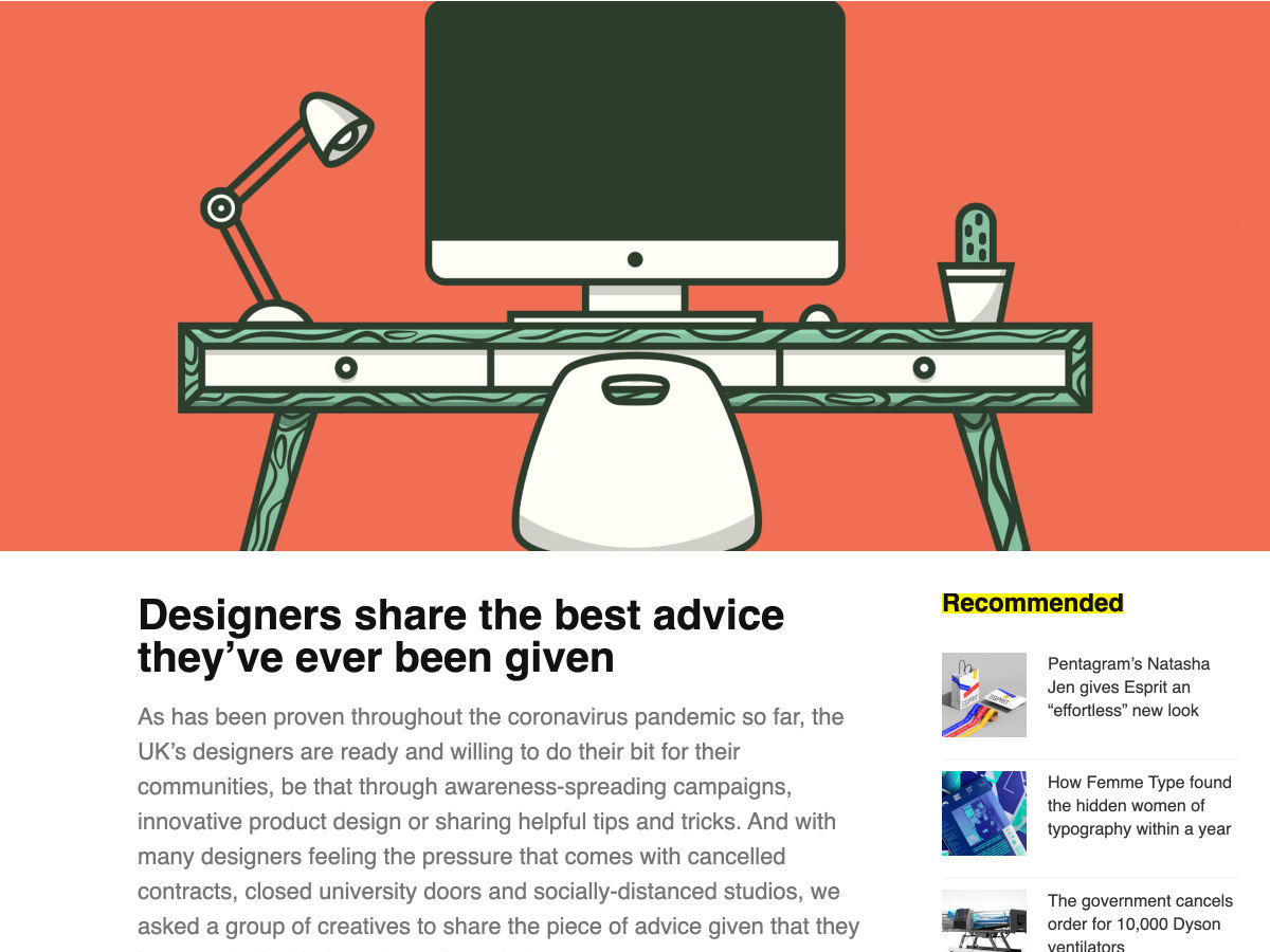 Popular design news of the week: April 27, 2020 - May 3, 2020 advice