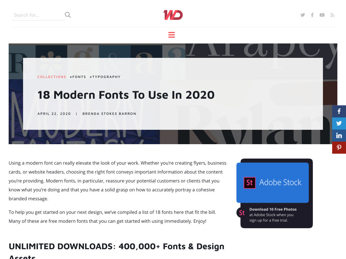 Popular design news of the week: April 20, 2020 - April 26, 2020 modernfonts