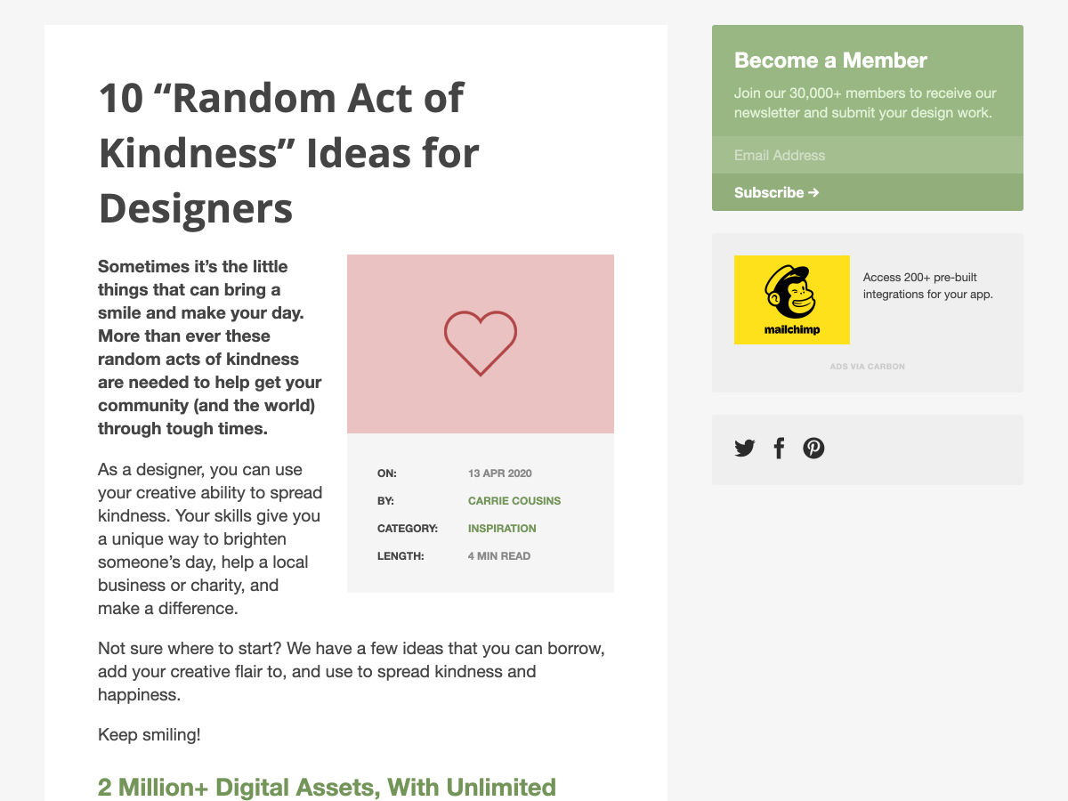 Popular design news of the week: April 13, 2020 - April 19, 2020 kindness