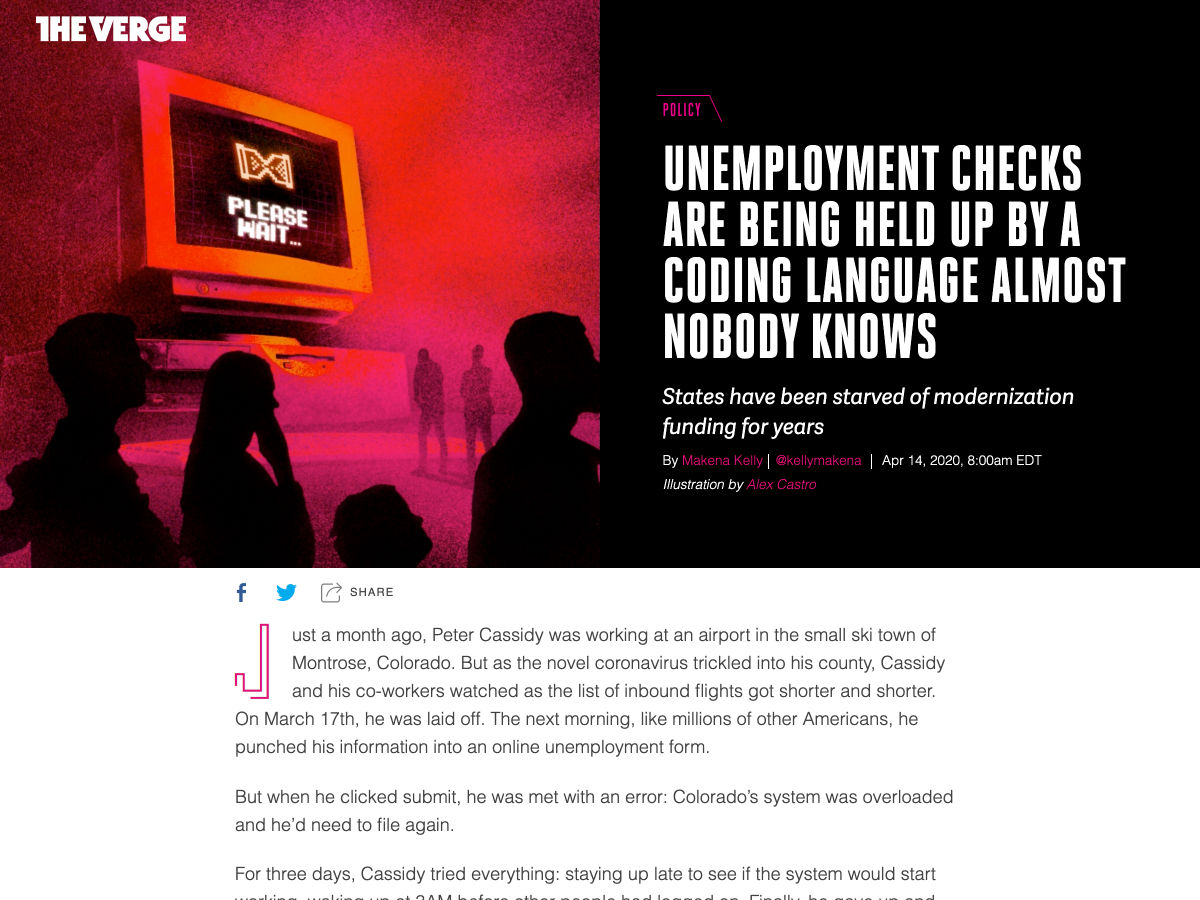 Popular design news of the week: April 13, 2020 - April 19, 2020 cobol