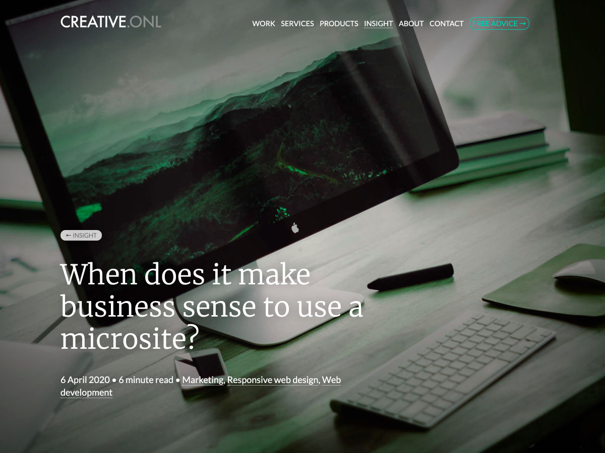 Popular design news of the week: April 6, 2020 - April 12, 2020 microsite