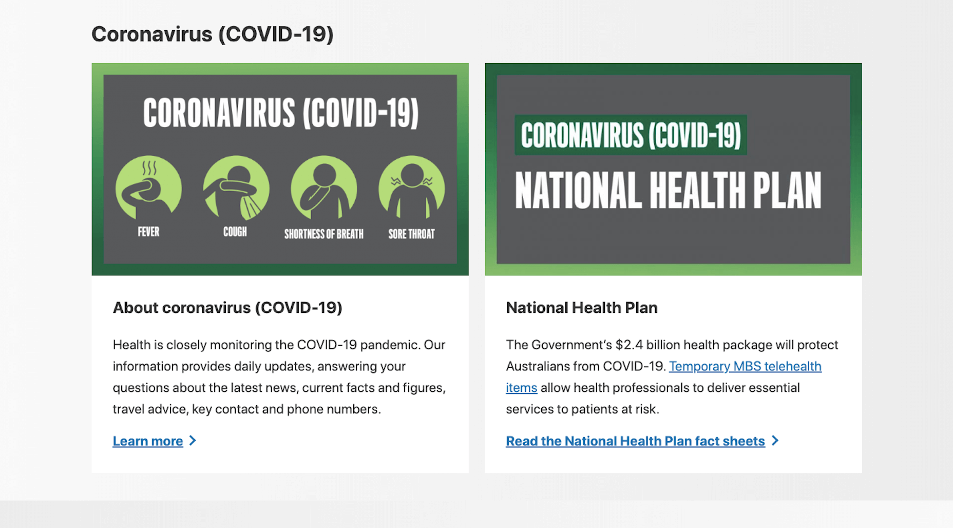 Can Web Designers Save the World? Australian Health Department - Coronavirus Graphic