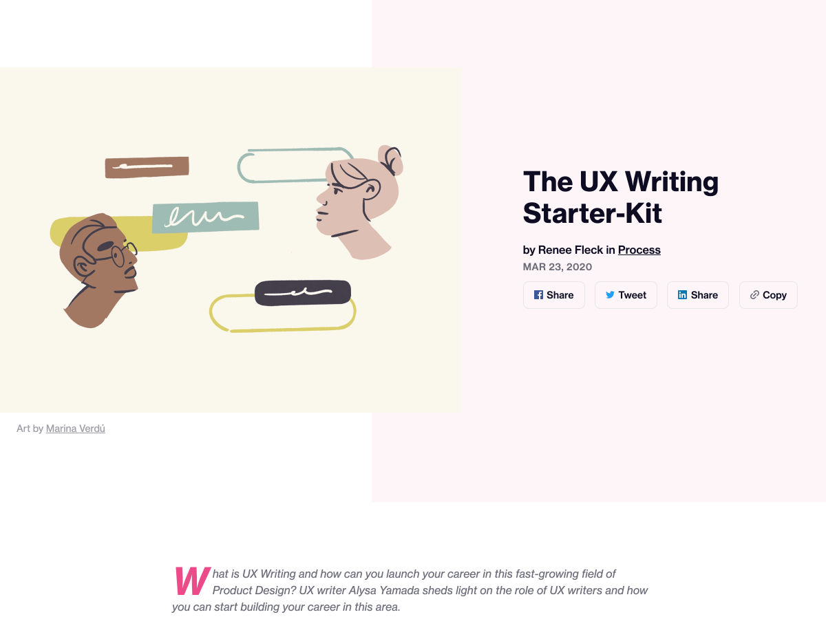 Popular design news of the week: March 23, 2020 - March 29, 2020 uxwriting 1