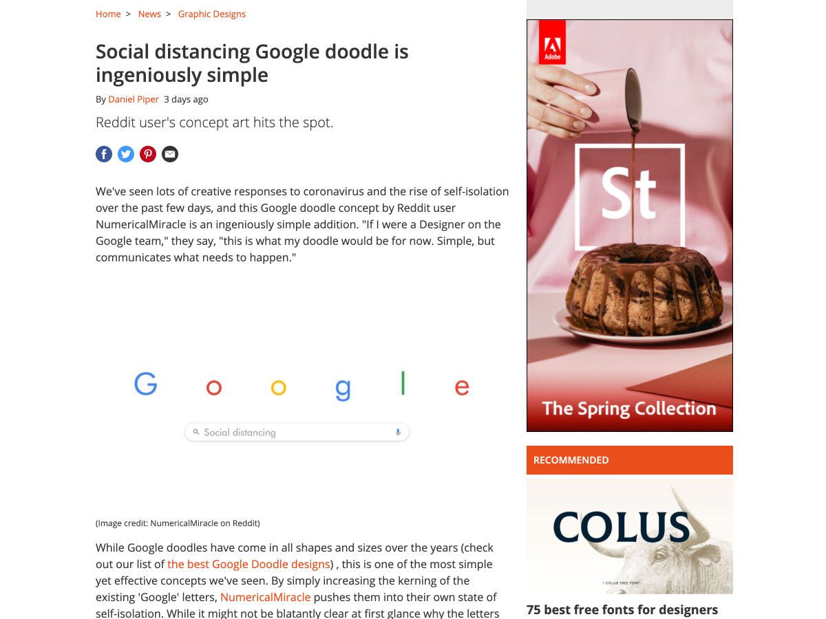 Popular design news of the week: March 16, 2020 - March 22, 2020 doodle 3
