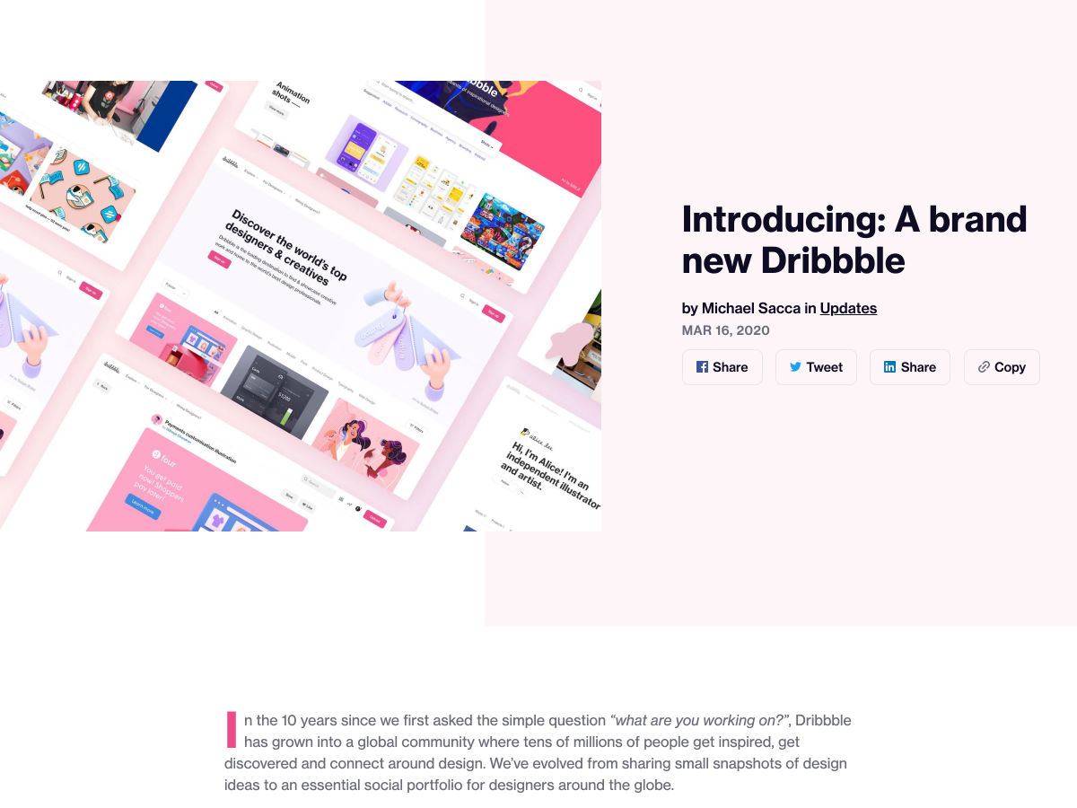 Popular design news of the week: March 16, 2020 - March 22, 2020 dribbble 2