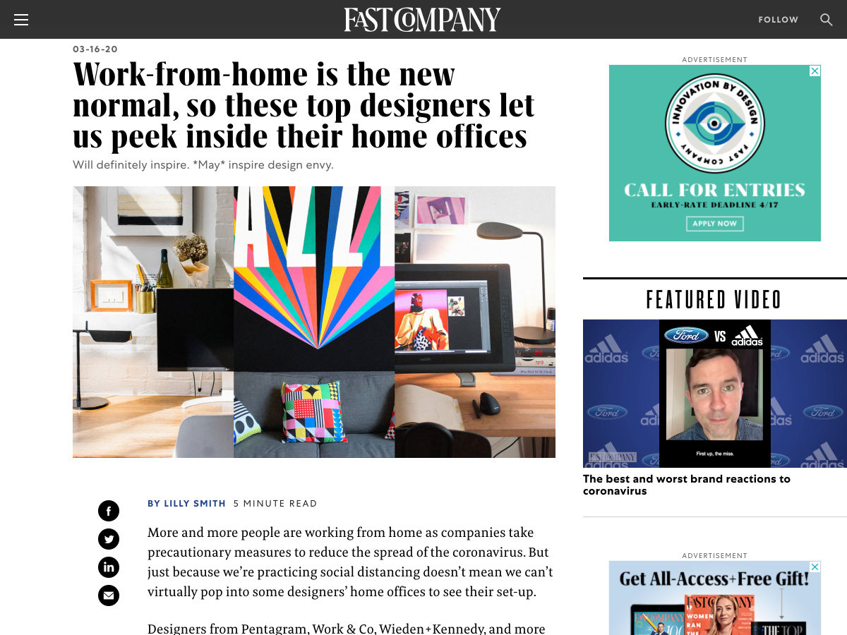 Popular design news of the week: March 16, 2020 - March 22, 2020 homeoffices