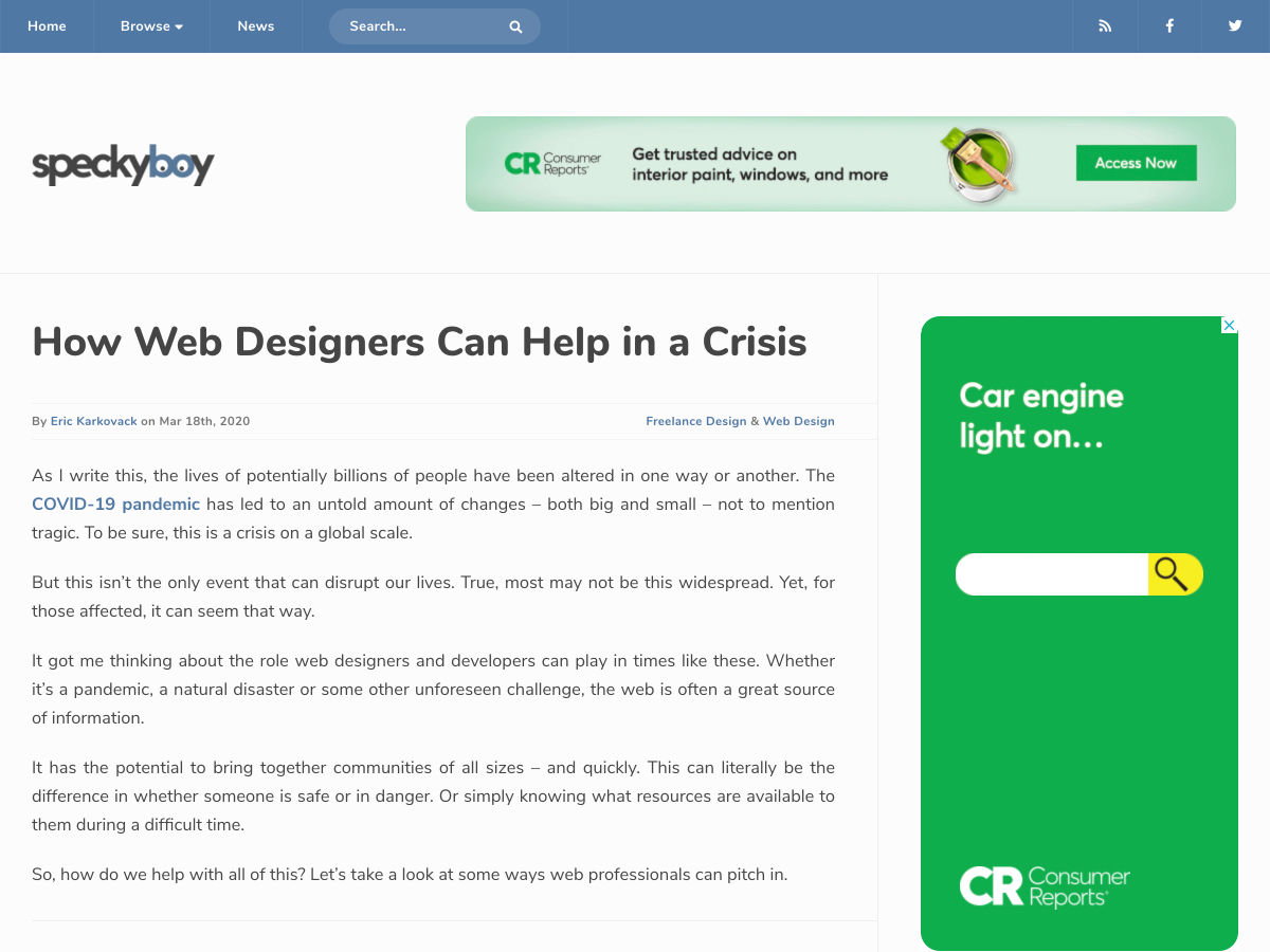 Popular design news of the week: March 16, 2020 - March 22, 2020 crisis