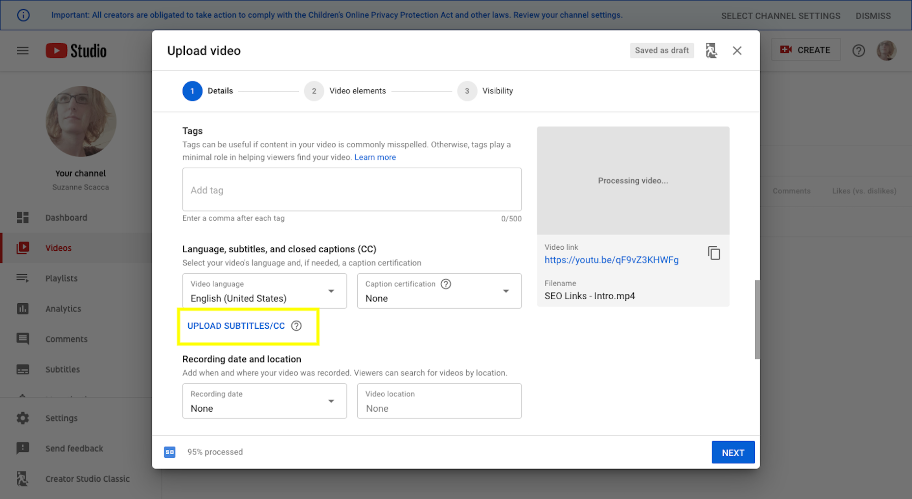 How Do You Make Video Accessible? YouTube - Upload Subtitles
