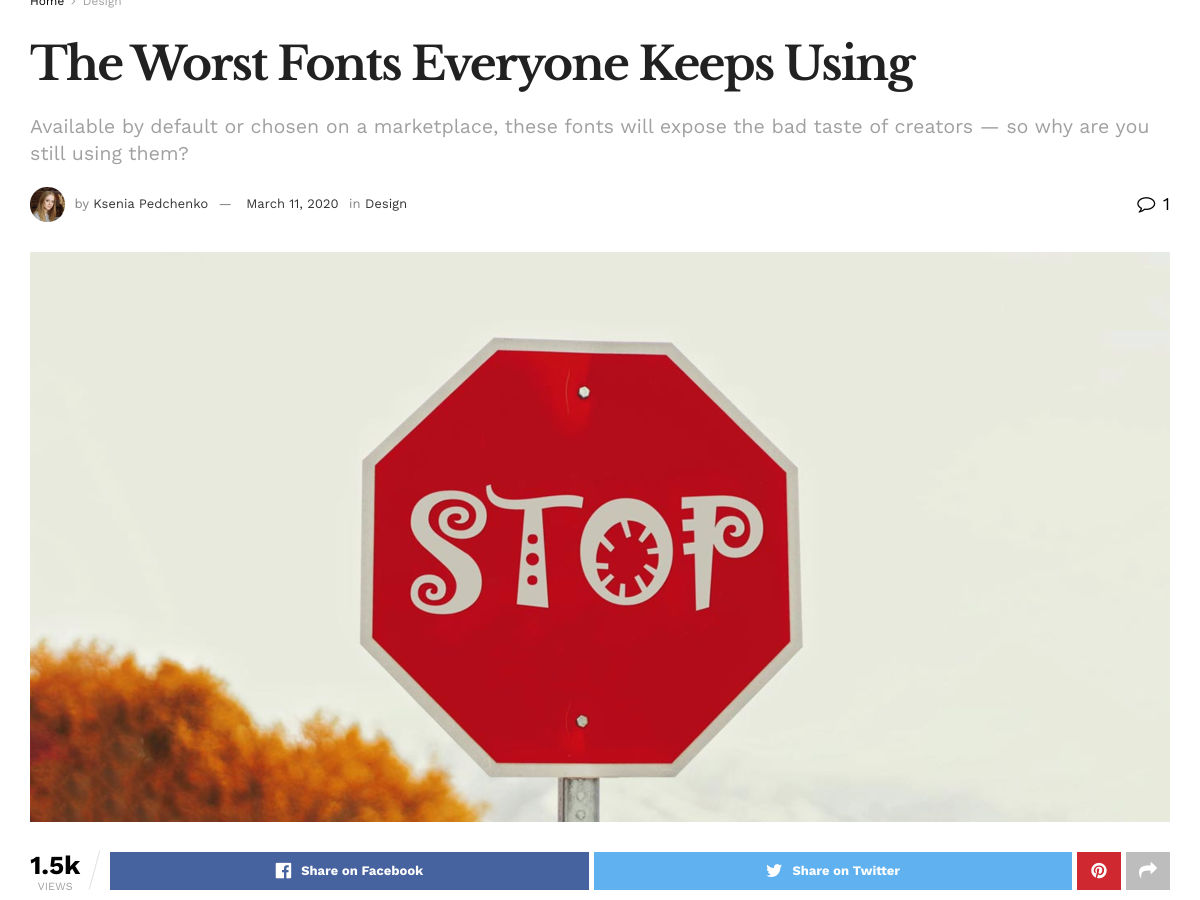 Popular design news of the week: March 9, 2020 - March 15, 2020 worstfonts