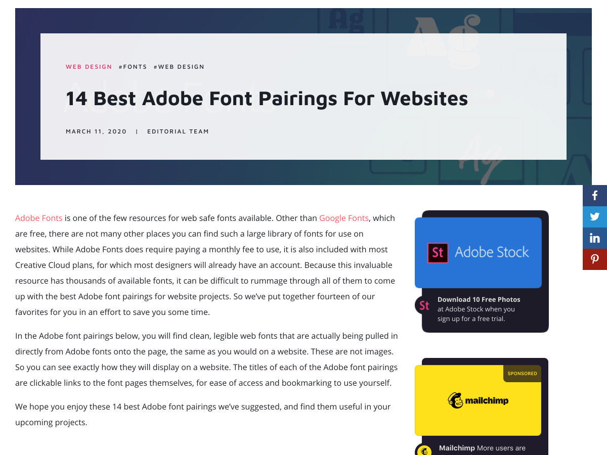 Popular design news of the week: March 9, 2020 - March 15, 2020 adobefont