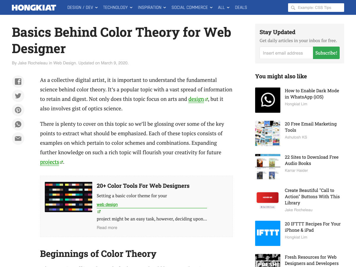 Popular design news of the week: March 9, 2020 - March 15, 2020 colortheory 1