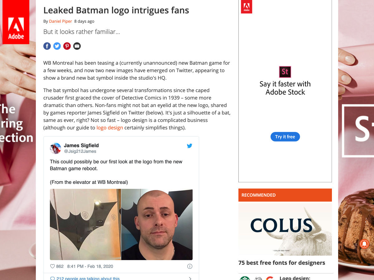 Popular design news of the week: February 24, 2020 - March 1, 2020 batman