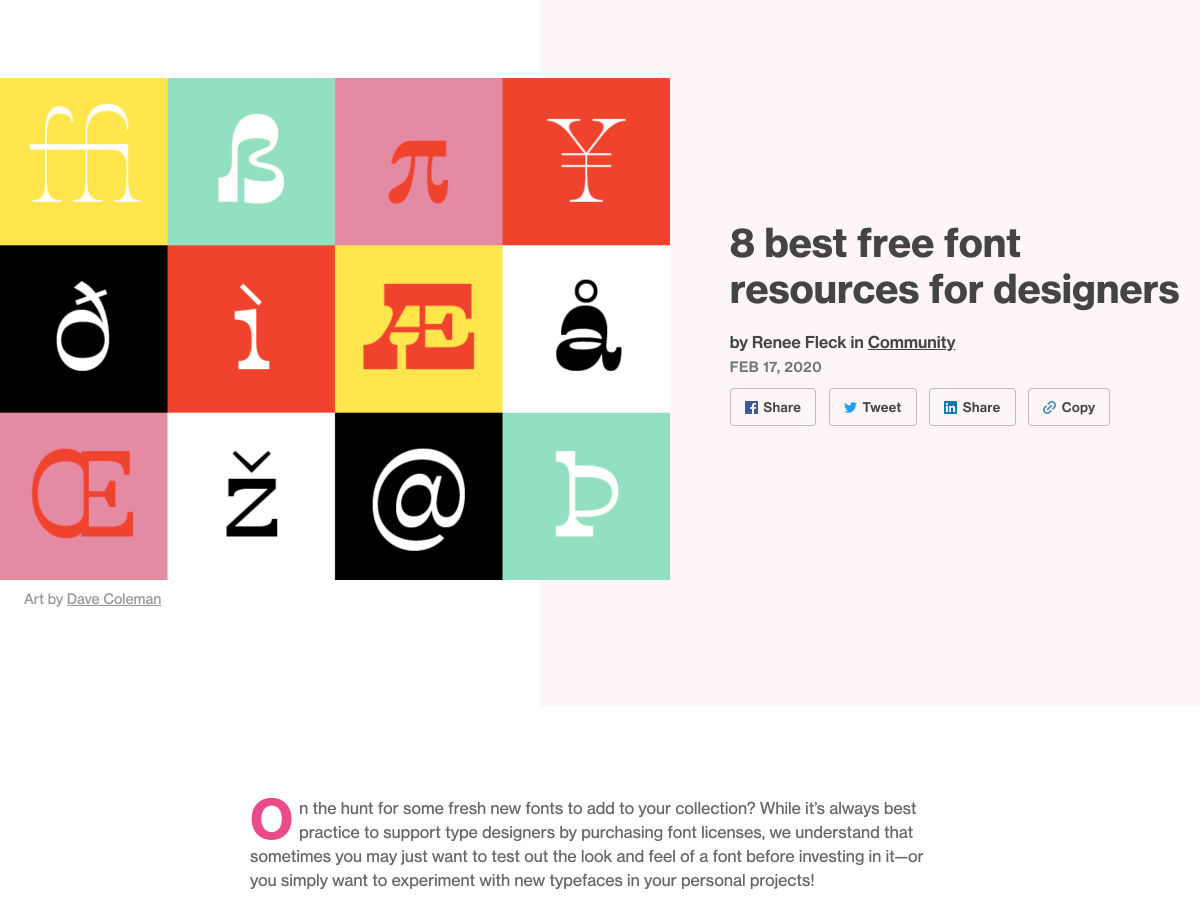 Popular design news of the week: February 17, 2020 - February 23, 2020 freefont