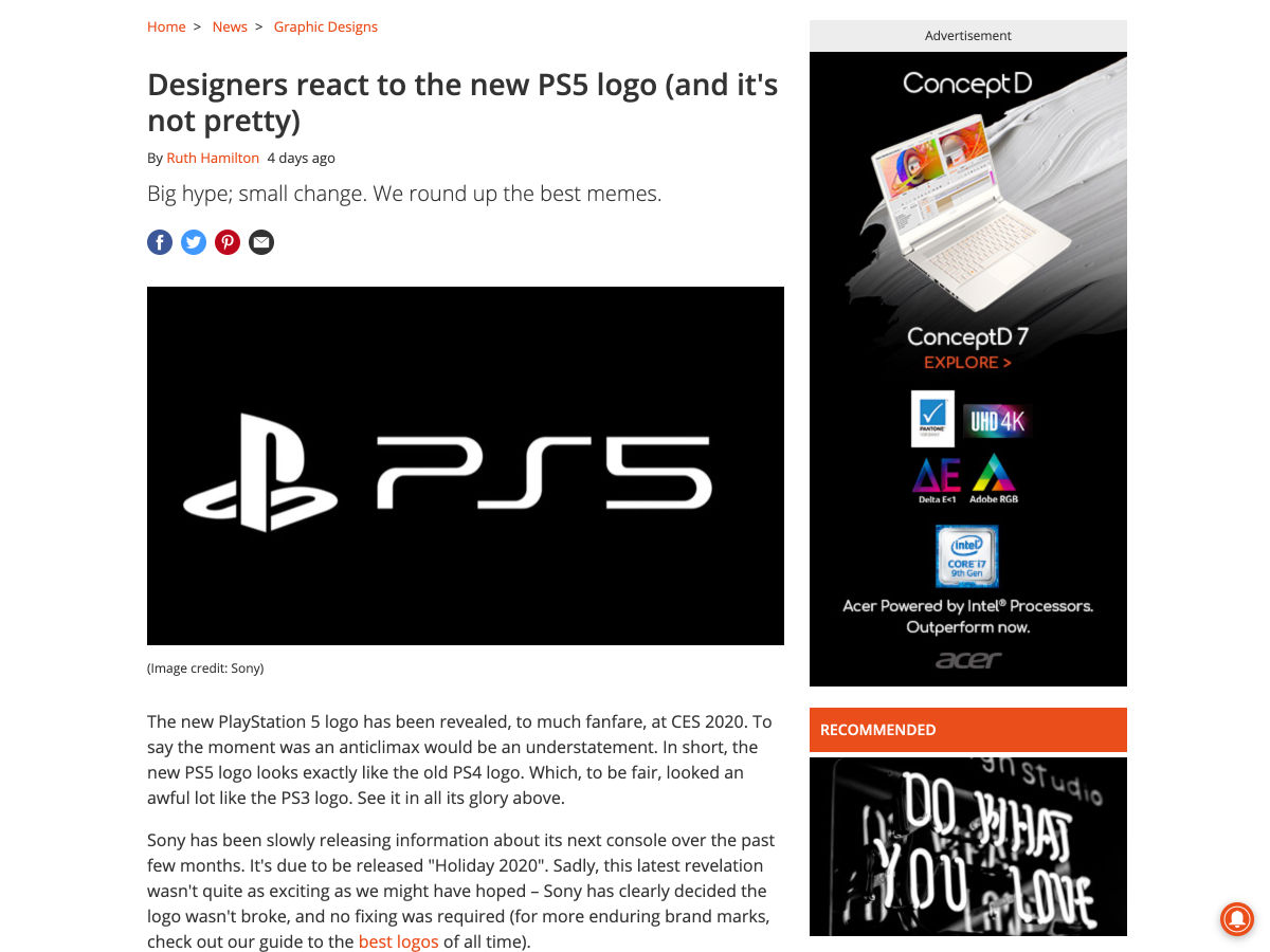 Popular design news of the week: January 6, 2020 - January 12, 2020 ps5