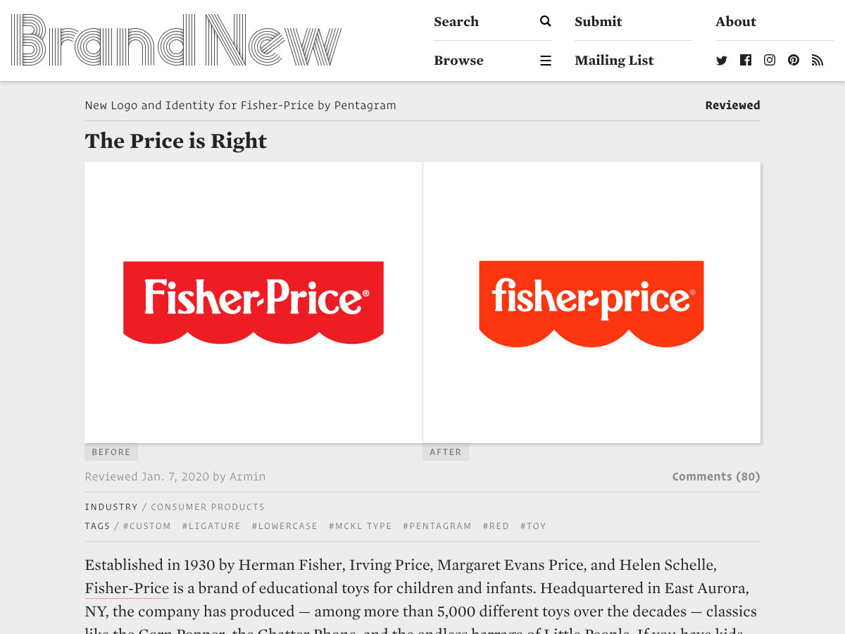 Popular design news of the week: January 6, 2020 - January 12, 2020 fisherprice